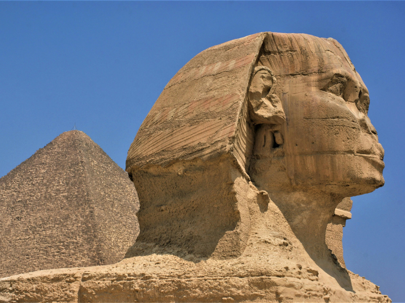Tượng Nhân Sư Sphinx đội nón đặc trưng Pharaoh - Du lịch 360Go